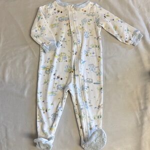 Gagou Tagou - Cozy White and Blue Kids Pajamas - Onesie sleeper